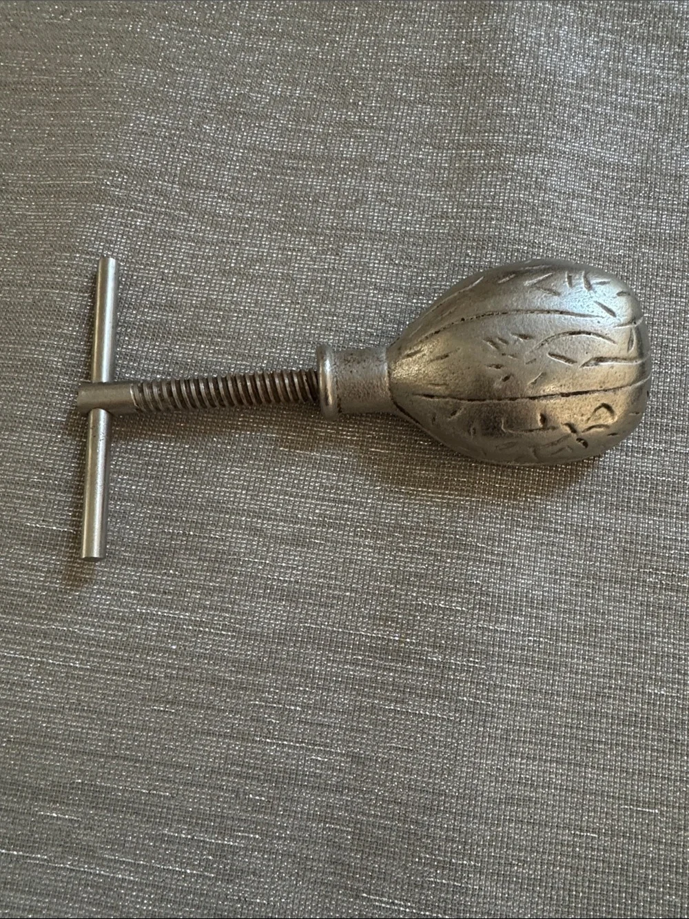 Androck Products Vintage Mid-Century Cast Aluminum screw-style nutcracker